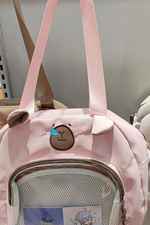 Bear Ita Crossbody Bag with Clear Window for Plushies and Pins