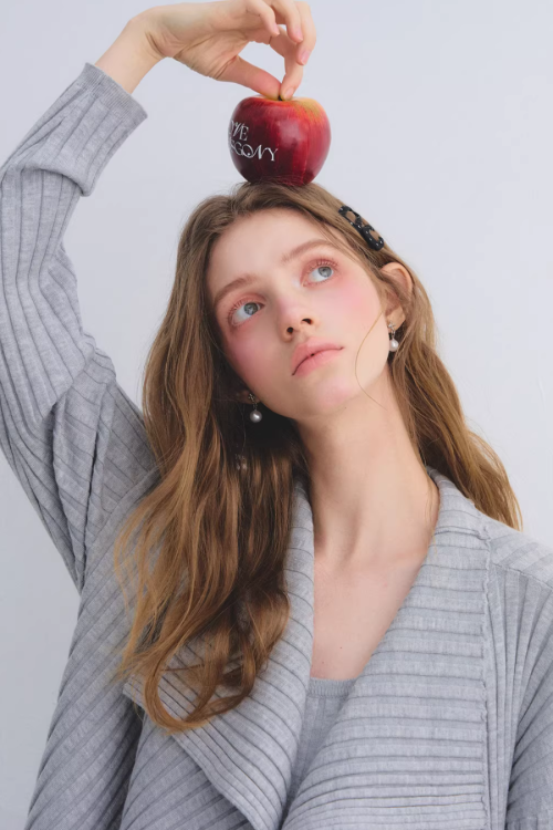 Big Collar Knit Cardigan / Knit Tank Top