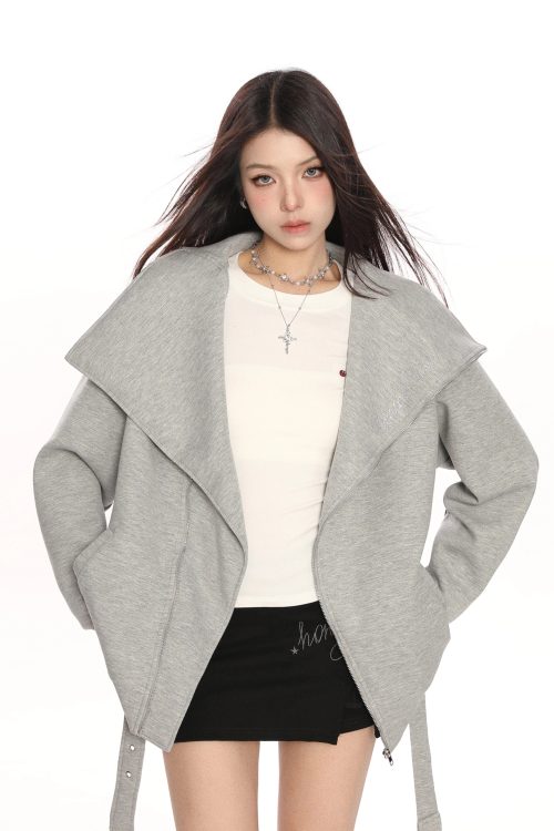 Big Collar Zip Jacket