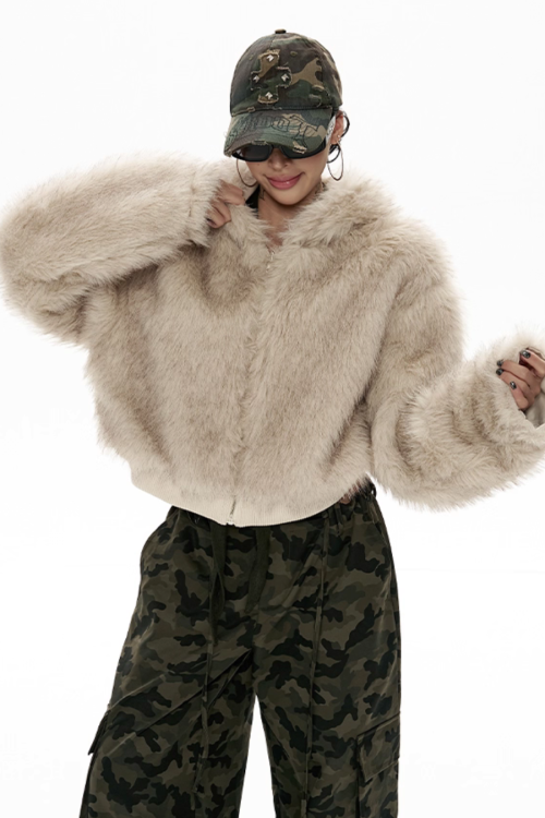 Big Hood Fur Coat