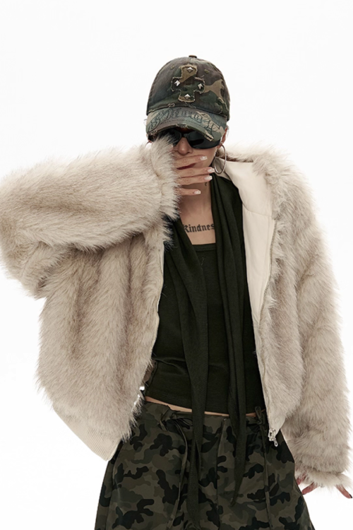 Big Hood Fur Coat