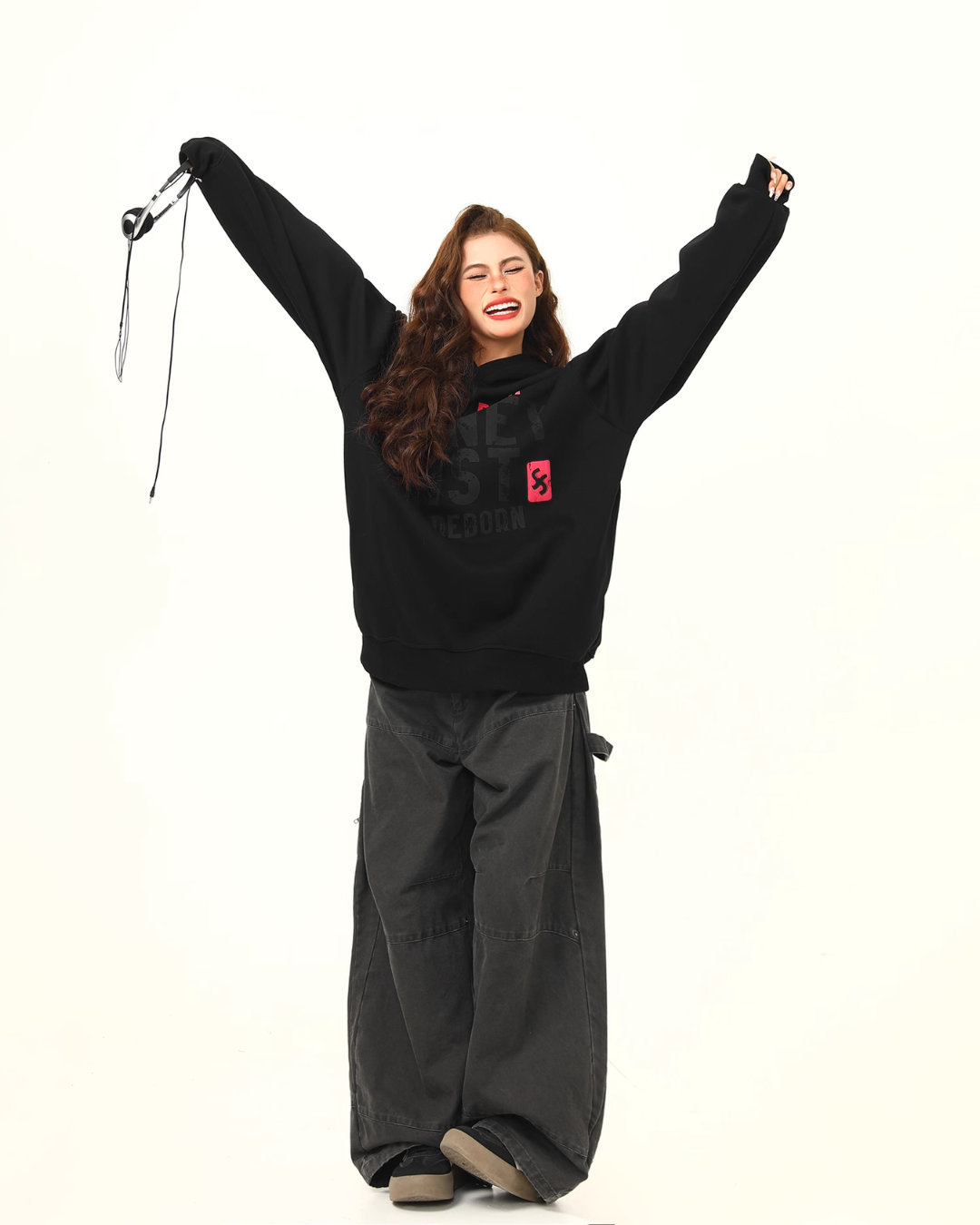 Big Logo Print Hoodie Big Logo Print Hoodie