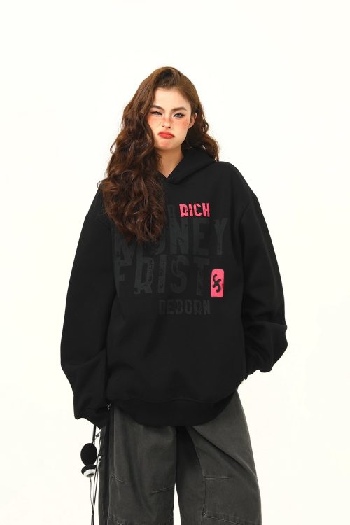 Big Logo Print Hoodie