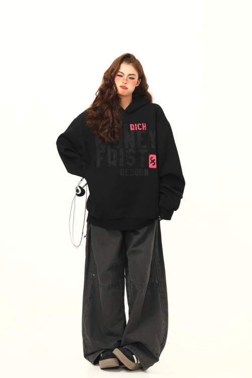 Big Logo Print Hoodie