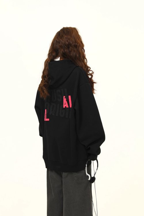 Big Logo Print Hoodie