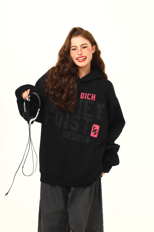 Big Logo Print Hoodie