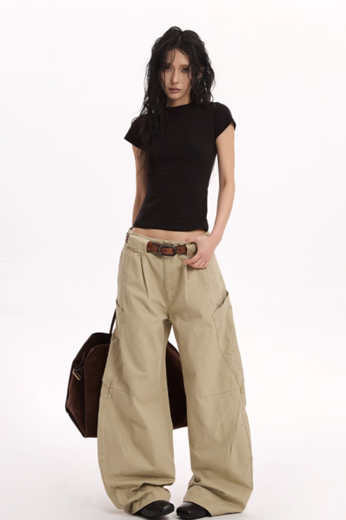 Big Pocket Curve Wide Pants