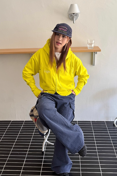 Big Pocket Double Zip Hoodie