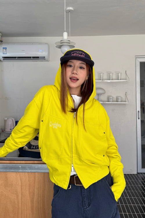 Big Pocket Double Zip Hoodie