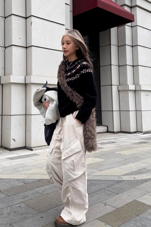 Big Pocket Wide Cargo Pants