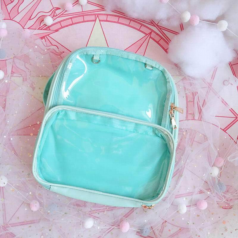 Black Backpack with Clear Window for Photocards and Pins Black Backpack with Clear Window for Photocards and Pins