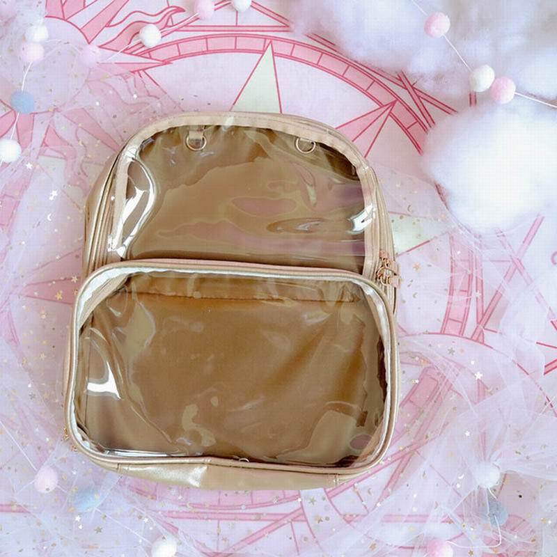 Black Backpack with Clear Window for Photocards and Pins Black Backpack with Clear Window for Photocards and Pins