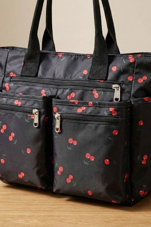 Black Cherry Messenger Bag for Pin Display