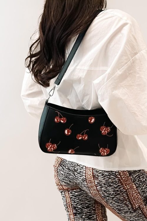 Black Cherry Shoulder Bag for Pin Display