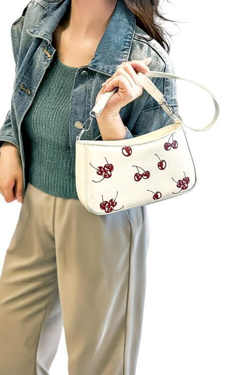 Black Cherry Shoulder Bag for Pin Display