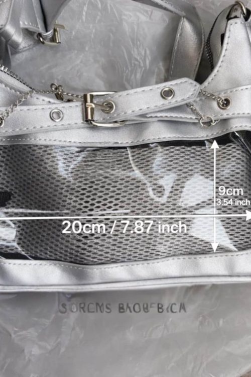 Black Convertible Ita Bag with Clear Window for Photocards and Pins