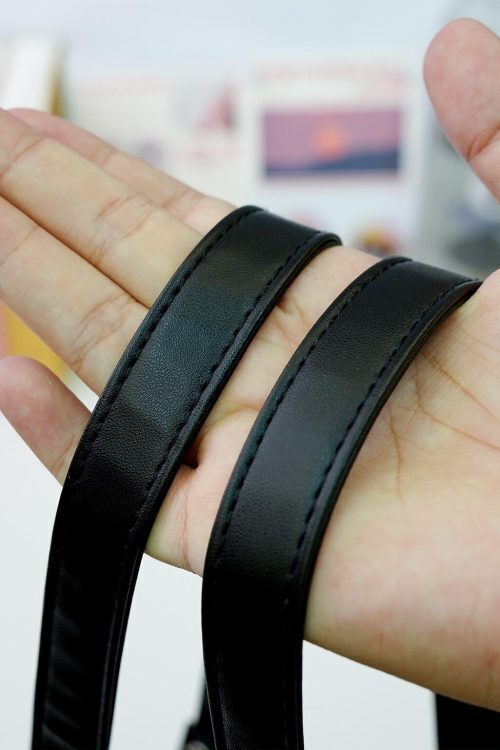 Black Convertible Ita Bag with Clear Window for Pin Display