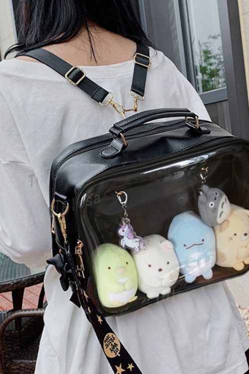 Black Ita Backpack for Plushies and Pins