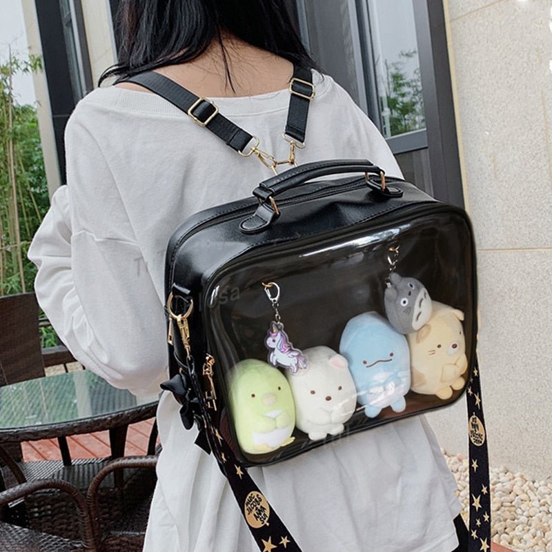 Black Ita Backpack for Plushies and Pins Black Ita Backpack for Plushies and Pins