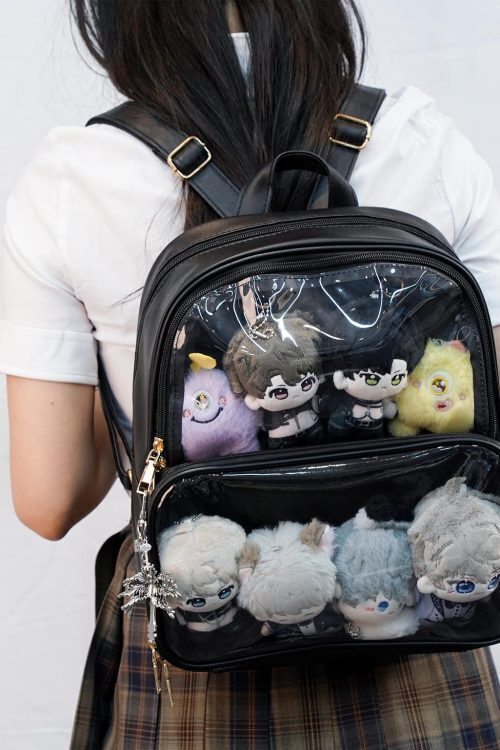 Black Ita Backpack with Clear Window for Pin Display