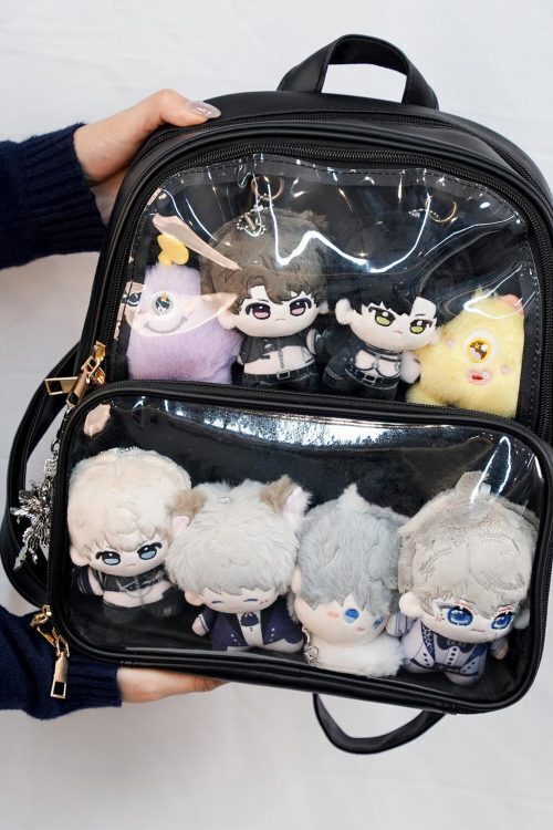 Black Ita Backpack with Clear Window for Pin Display