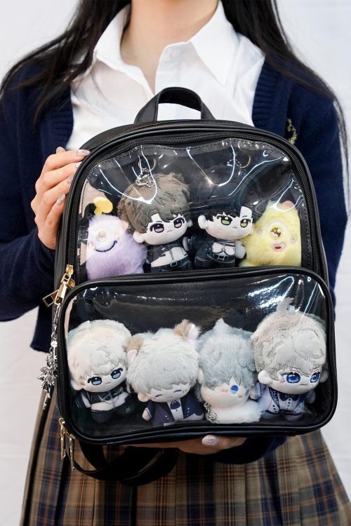 Black Ita Backpack with Clear Window for Pin Display
