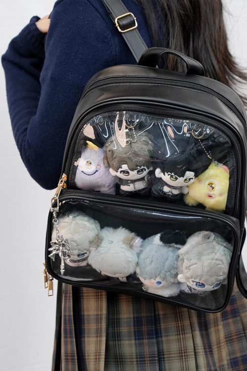 Black Ita Backpack with Clear Window for Pin Display
