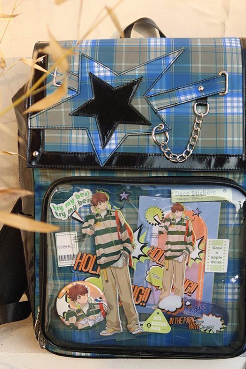 Black Ita Backpack with Clear Window for Plushies and Pins