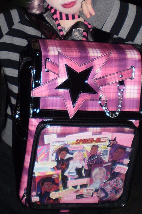 Black Ita Backpack with Clear Window for Plushies and Pins