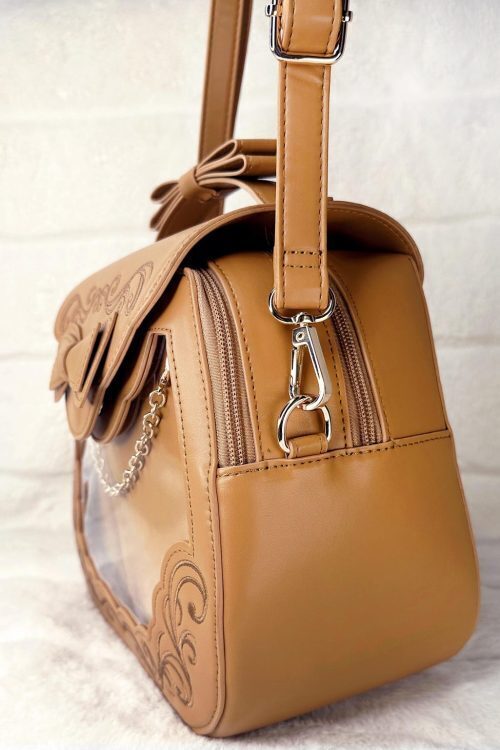 Black Ita Bag with Clear Window for Pin Display