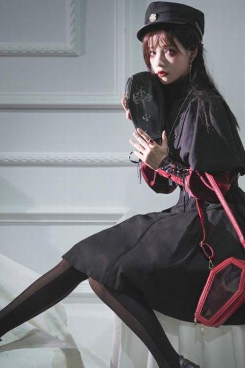 Black Ita Bag with Clear Window for Pin Display