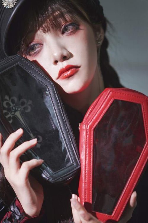 Black Ita Bag with Clear Window for Pin Display