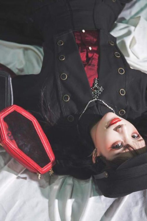 Black Ita Bag with Clear Window for Pin Display