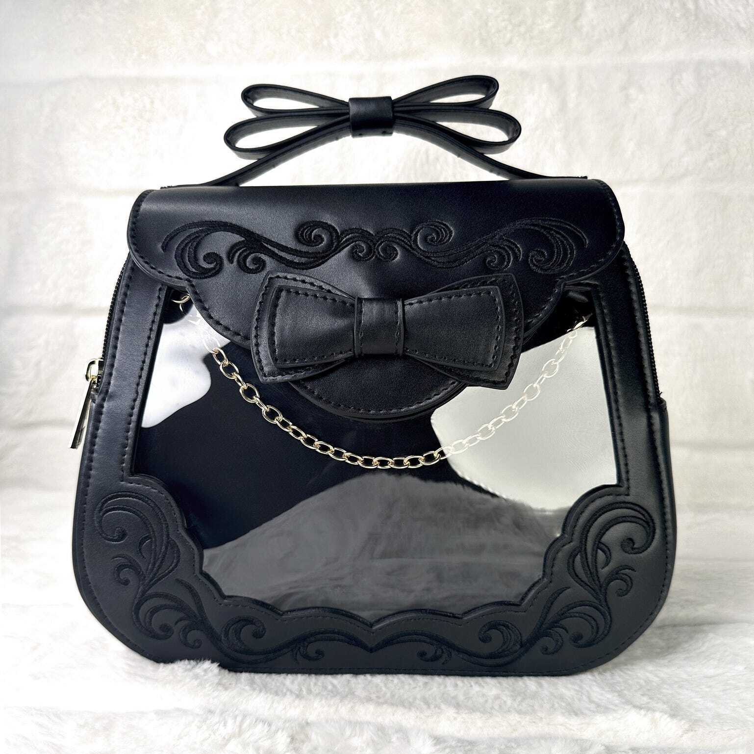 Black Ita Bag with Clear Window for Pin Display Black Ita Bag with Clear Window for Pin Display
