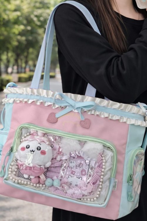 Black Ita Shoulder Bag for Pin Display