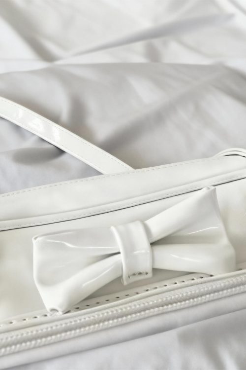 Black Ita Shoulder Bag with Clear Window for Plushies and Pins