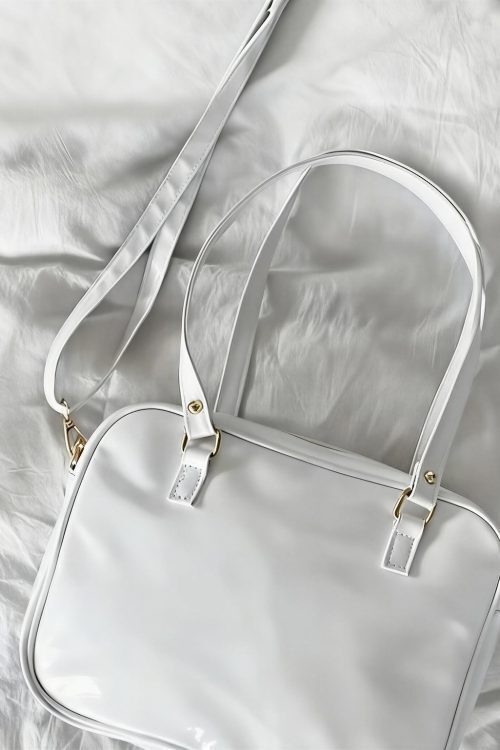 Black Ita Shoulder Bag with Clear Window for Plushies and Pins