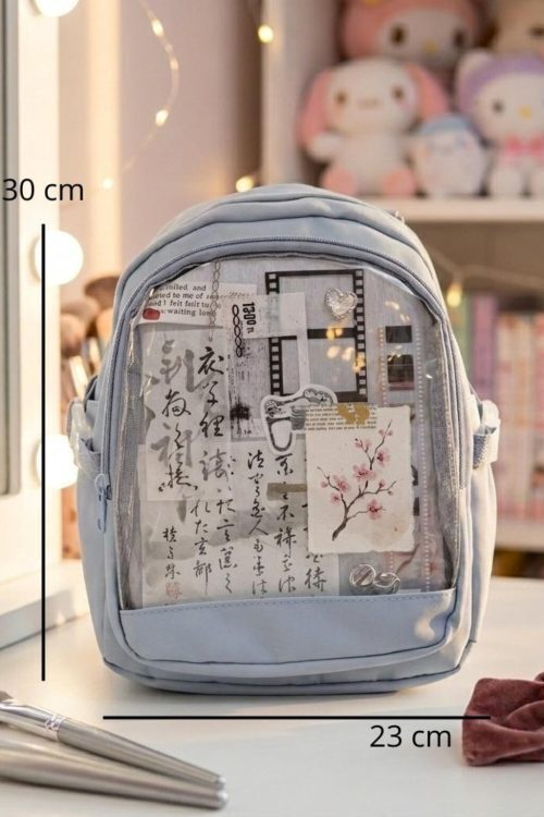 Black Kawaii Convertible Ita Bag for Pin Display