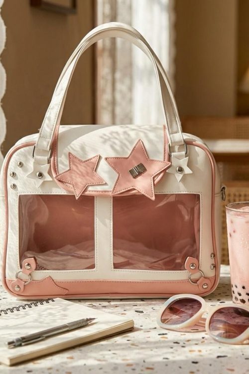 Black Kawaii Convertible Ita Bag for Pin Display