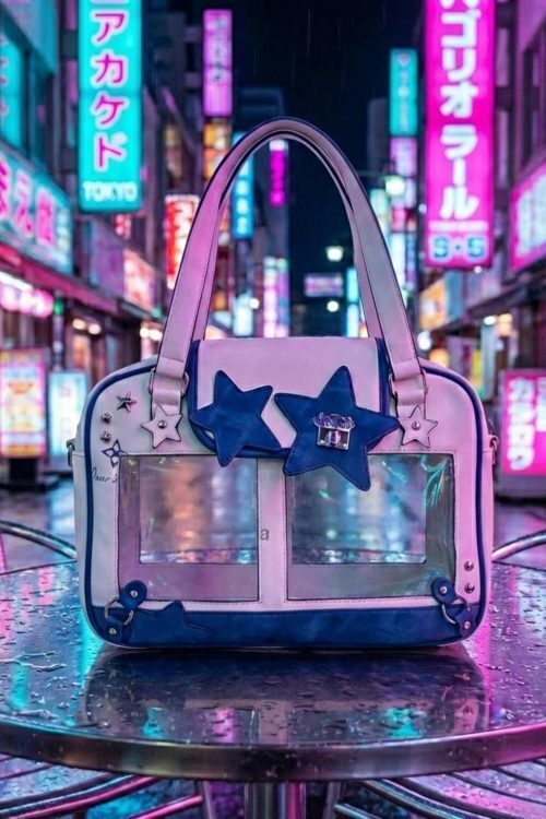 Black Kawaii Convertible Ita Bag for Pin Display