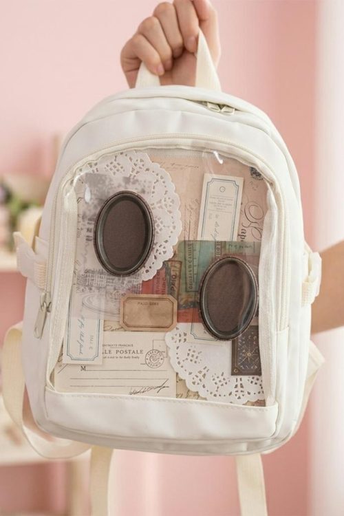 Black Kawaii Convertible Ita Bag for Pin Display