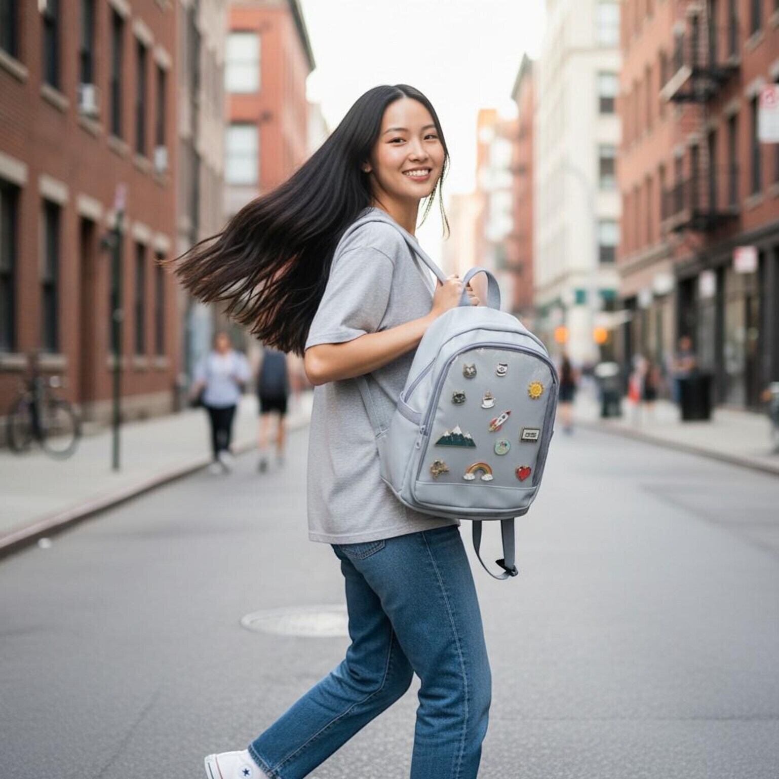 Black Kawaii Convertible Ita Bag for Pin Display Black Kawaii Convertible Ita Bag for Pin Display