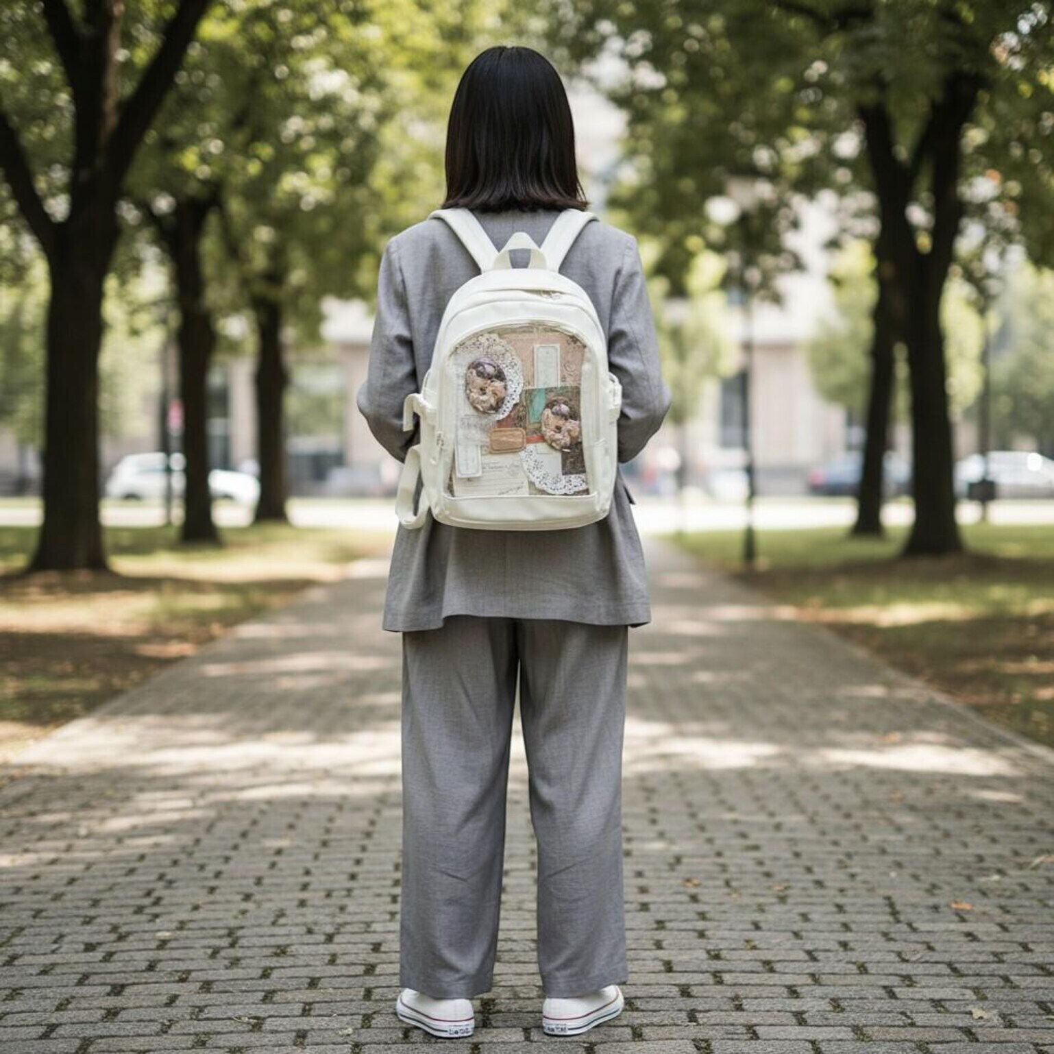 Black Kawaii Convertible Ita Bag for Pin Display Black Kawaii Convertible Ita Bag for Pin Display