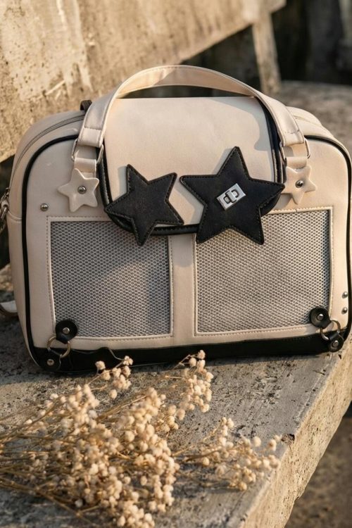 Black Kawaii Convertible Ita Bag for Pin Display