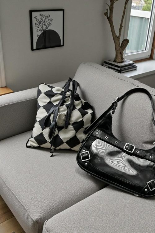 Black Kawaii Convertible Ita Bag for Pin Display