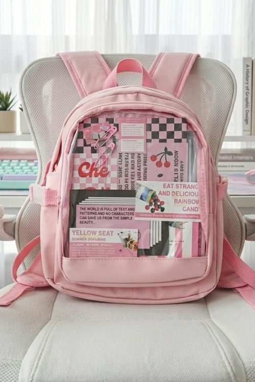 Black Kawaii Convertible Ita Bag for Pin Display