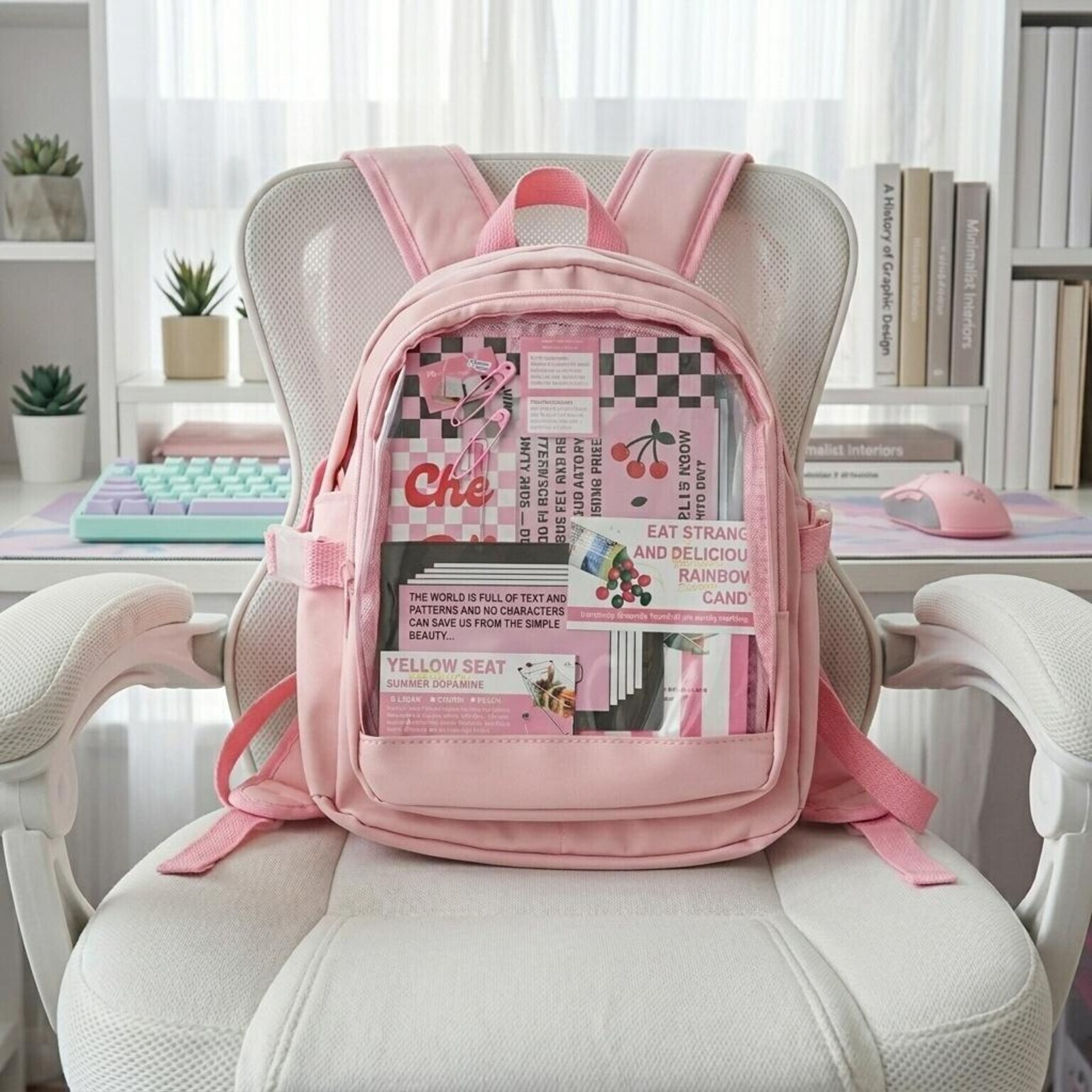 Black Kawaii Convertible Ita Bag for Pin Display Black Kawaii Convertible Ita Bag for Pin Display