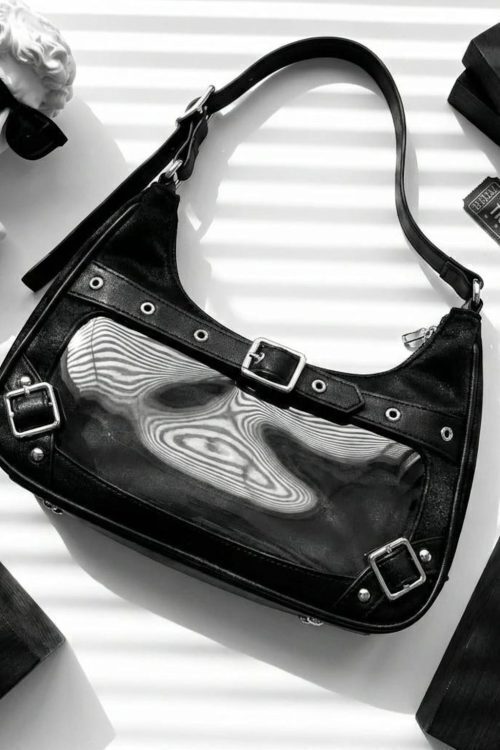 Black Kawaii Convertible Ita Bag for Pin Display