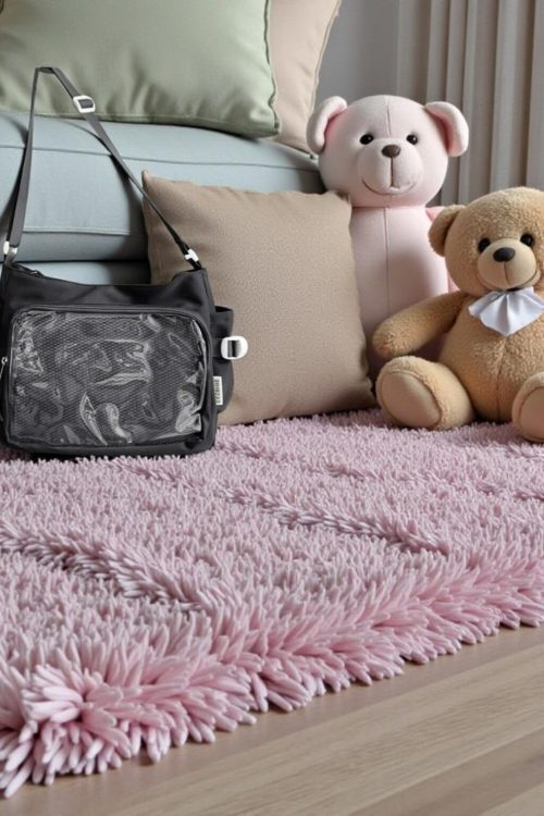 Black Kawaii Convertible Ita Bag with Clear Window for Pin Display