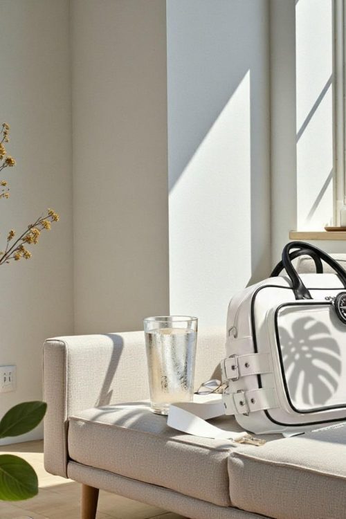 Black Kawaii Convertible Ita Bag with Clear Window for Pin Display